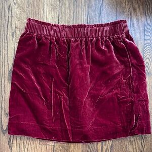 Velvet Burgundy Skirt